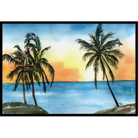 Carolines Treasures 18 x 27 in. Palm Tree Scene Indoor Or Outdoor Mat CA74690